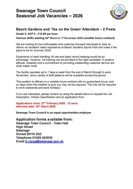 Seasonal Job Vacancies 2026